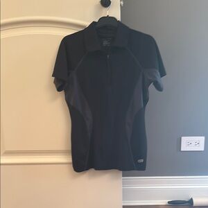 Black and Gray Short Sleeve Polo Shirt